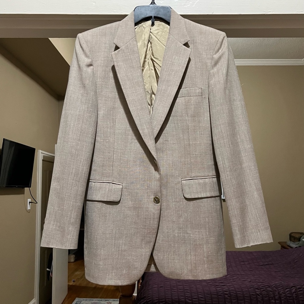 Oversized tan blazer